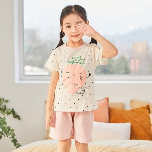 New Baby Kids Pajamas Sets Cotton Short Sleeved Tshirt+shorts Sets Girl Clothes Summer Sleepwear Suit Pyjama Childrens Clothing