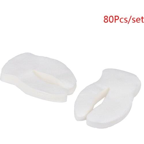 80 Pcs Disposable Silk Technology DIY Cosmetic Eye Mask Paper Sheet Ultra-thin Beauty Salon Eye Care Tool Supplies For Women Men