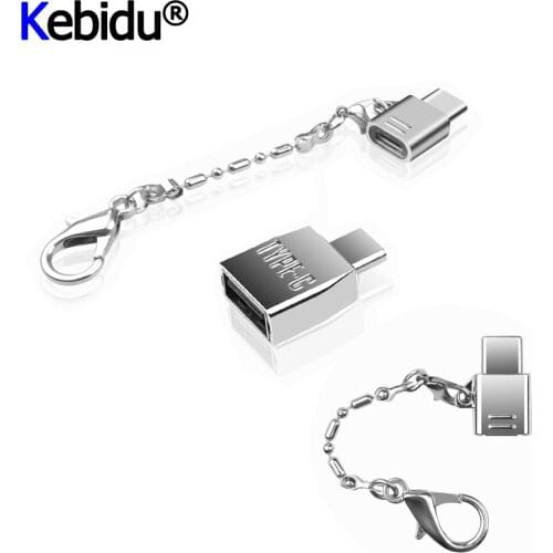 Type-C Adapter Micro USB 2.0 Female To USB 3.1 Type C Male Cable Adapter USB-C OTG Type-C Converter Data Charging Adapter Silver