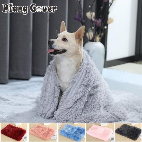 Plush Dog Blanket Pet Sleeping Mat Cushion Mattress Soft Warm Pet Blankets for Small Medium Large Dogs Cat Bed Blanket