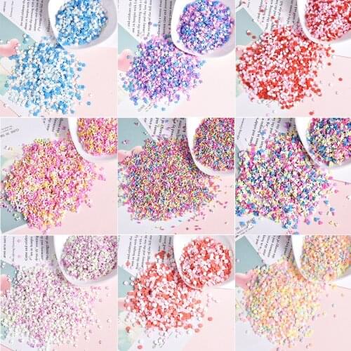 20g Mixed Star Polymer Clay Fake Candy Sugar Sprinkles for Slime Filling DIY Crafts Plastic Klei Tiny Cute Mud Particles Decor