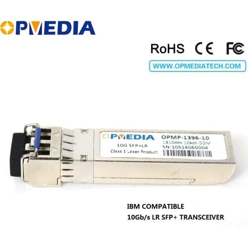 IBM compatible 10GBASE-LR SFP+ transceiver,10G 1310nm 10KM SFP+ optical module with dual LC connector and DDM