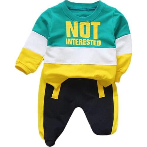 TELOTUNY Toddler Baby Boys letter Print Long Sleeve T-shirt Top Sport Suit Outfits Fashion Casual Set Baby Boys Winter Clothes