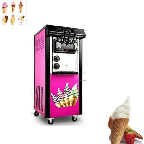 20L capacity Commercial 3 Flavor Soft Ice Cream Making Vending Machine with cone for Sale with Good Price
