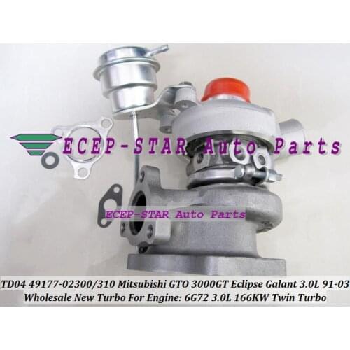 Twin Turbo TD04 49177-02300 49177-02400 Turbocharger For MITSUBISHI GTO 3000GT Eclipse Galant For Dodge Stealth 91- 6G72 V6 3.0L