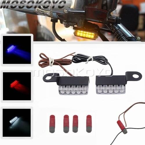 12V Motorcycle Indicators Turn Signal Lights Mini LED Signal Lamp Handlebar Blinker Light For Honda Yamaha Cafe Racer Triumph