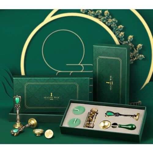 Sealing Wax Stamp Box European Style Craft Gift Box DIY Scrapbook Wedding Postcard Invitation Decoration Stamp Set Wax Seal Kit