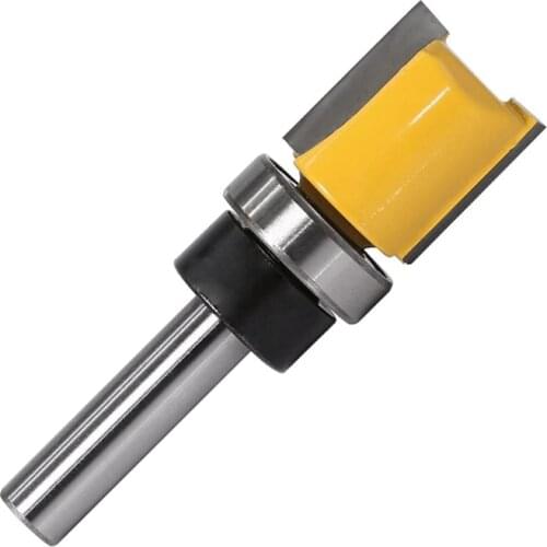 1PC 8mm Shank Template Trim Hinge Mortising Router Bit Straight end mill trimmer cleaning flush trim Tenon Cutter forWoodworking