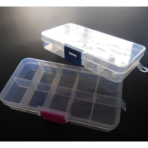 1 pc Compartments Container Case Nails Art Empty Storage nail tool box Decorations Nail Art Box empty box