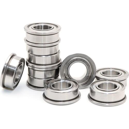10PCS MOCHU F63800ZZ P5 10x19x7 Single Row Flanged Deep Groove Ball Bearings ABEC 5 Precision Double Shielded