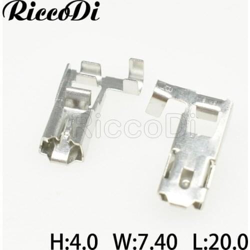 100Pcs Tinned 6.3mm Automotive Terminal Automotive Connector L Type Terminal DJ6247-D6.3B