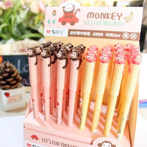 12 PCS Chenguang student stationery monkey needle full monkey 0.38mm unisex pen gel pen