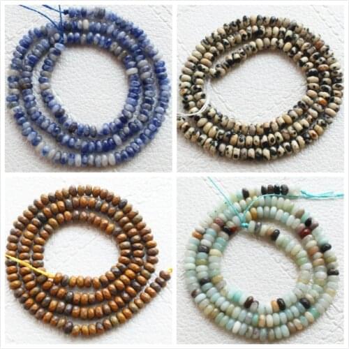 2x4mm Natural Faceted Jspers Rondelle Beads 15",Beads For DIY Jewelry making ,We provide mixed wholesale for all items