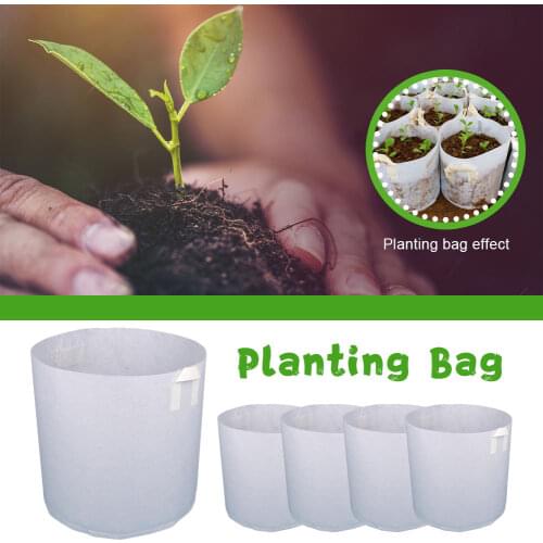 5pcs/set Plant Grow Bags Fabric Root Pouch Gardening Plant Bag Growing Bag With Handles Planting Container For Garden Supplies