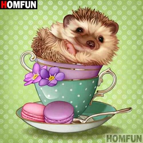 Homfun Full Square/Round Drill 5D DIY Diamond Painting "Cartoon hedgehog" 3D Embroidery Cross Stitch Home Decor Gift A12359