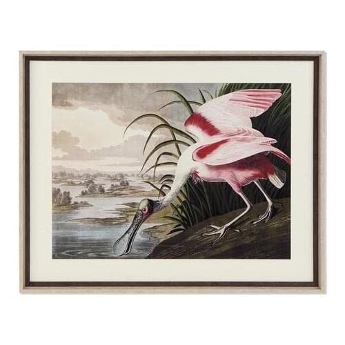 Painting Dekodonia Bird Pond Oriental Framed (88 x 3 x 70 cm)