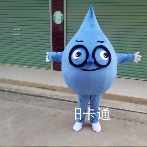 Water Drop Mascot Costume Adult Size Apparel Fancy Dress Christmas Cosplay for Halloween Party Event
