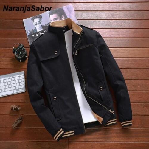 NaranjaSabor New Autumn Jackets Men Pilot Bomber Jacket Male Fashion Baseball Coats Slim Fit Coat Mens Brand Clothing 5XL N522
