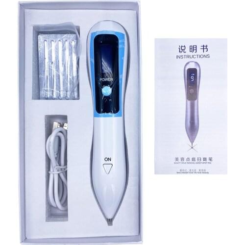 9 Level LCD Laser Plasma Pen Wart Mole Removal Dark Spot Skin Tag Remover Machine Nevus Sweep Tattoo Removal Beauty Machine Tool