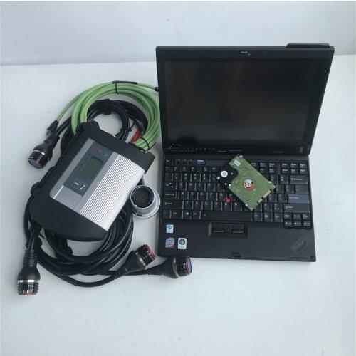 MB SD Connect C4 Compact 4 for MB Star Cars&Trucks + Software 2021-03V HDD in Thinkpad x200t laptop 4G used computer Ready Work