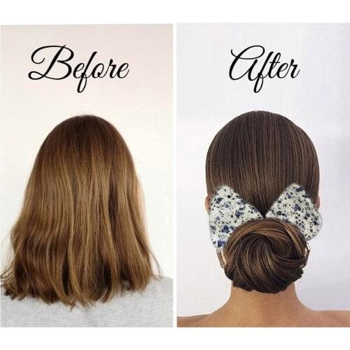 Deft Bun Fashion Hair Bands Women Summer Knotted Wire Headband Print Hairpin Braider Maker Easy To Use DIY Accessories