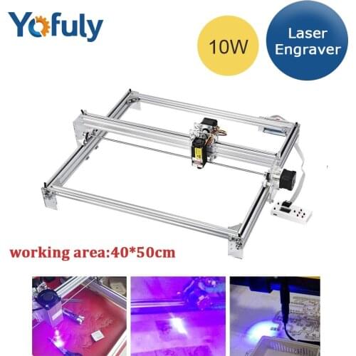 Desktop CNC Laser Engraving Machine 40cmx50cm Wood Laser Engraver Cutter5500mW 7W 10W for Wood Metal Engraving Printer CNC4050