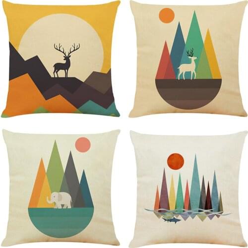 Cushion Cover Cotton Linen Home Decor Pillow Cover for Sofa Cojines Cushion Case 45x45cm