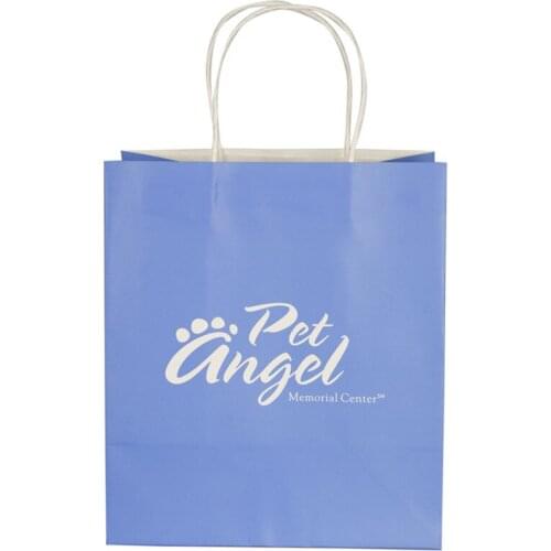 Wholesales 500pcs/lot Custom Gift Paper Bags with Logo Printed Fashion Candy Packaging Colorful Kraft Tote-bag for Wedding Party