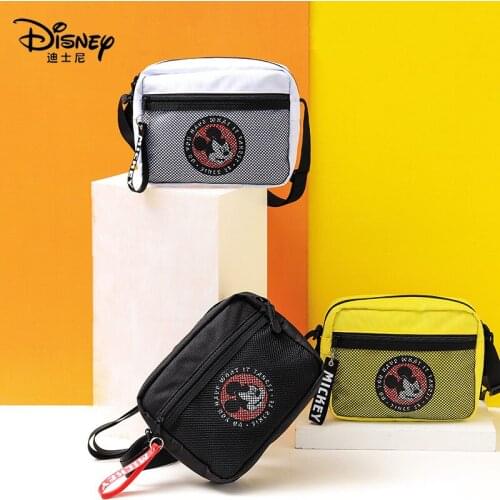 Genuine Disney Mickey Mouse Baby Care Bag Cartoon Canvas Baby Bags for Children Mom Small Diaper Bag Disney Purse