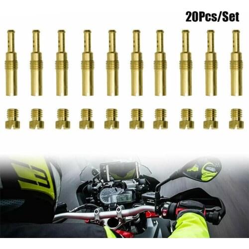 Motorcycle Carburetor Main Nozzle Kit Slow/Pilots Nozzles For PWK Keihin OKO CVK Set Hot Motorbike carburetor repair 20pcs