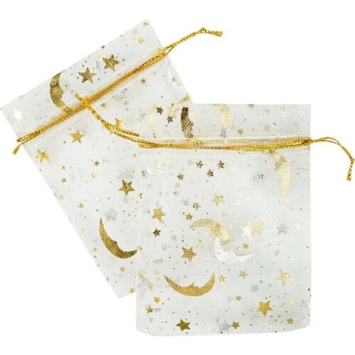 50pcs 7*9cm Drawstring Bags Gift Bag Candy Bags Jewelry Packaging Pouches Eid Mubarak Wedding Birthday Party Decor Supplies