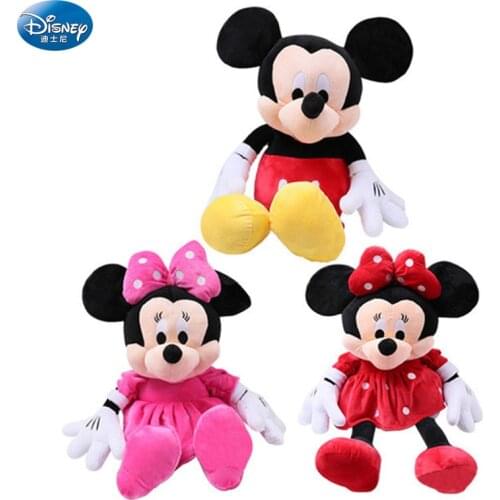 Disney 29 cm Mickey Mouse& Minnie Plush Toys Disney cute Soft Stuffed Dolls Animal Pillow For Kids GiftS
