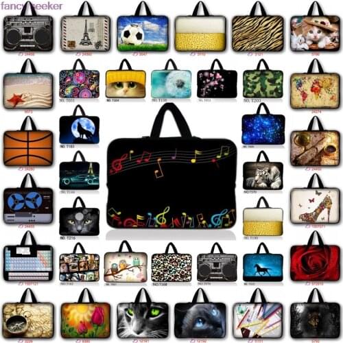 Prints Briefcase Handbag Carry Case For 13 12 15 14 17 10 Inch Computer PC Chromebook Case 11.6 13.3 15.6 17.3 Laptop Sleeve Bag
