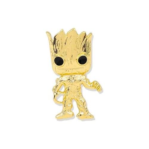 Groot metal enamel pin collar fun cartoon animal badge lapel brooch shirt jewelry gift