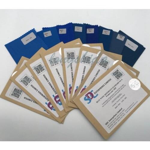 SDC blue wool fabric blue wool standard sample blue label fabric cloth light fastness grade card blue wool fabric