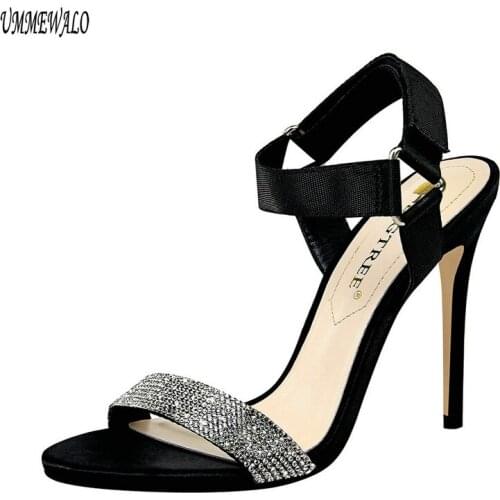 UMMEWALO Ankle Strap High Heel Shoes Women Summer Sandals Woman High Shoes Ladies Shoes