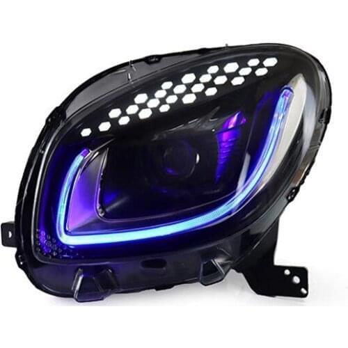 For Mercedes-Benz Smart headlight assembly modification and upgrade special new LED light guide daytime running light lens