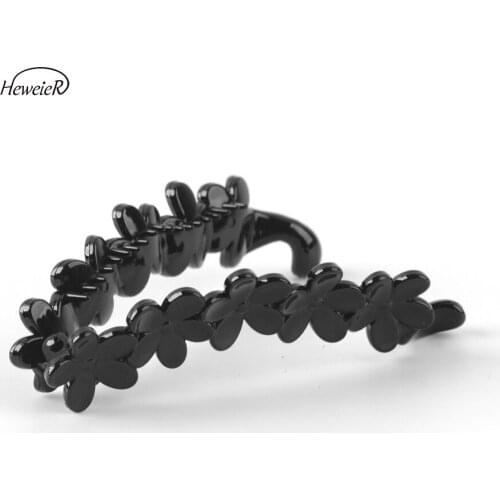 Ladies Girl Hair Banana Clip Claws Hairpins Headdress Barrettes Flowers Plastic Hair Holder Women Fashion Headwear Accessories