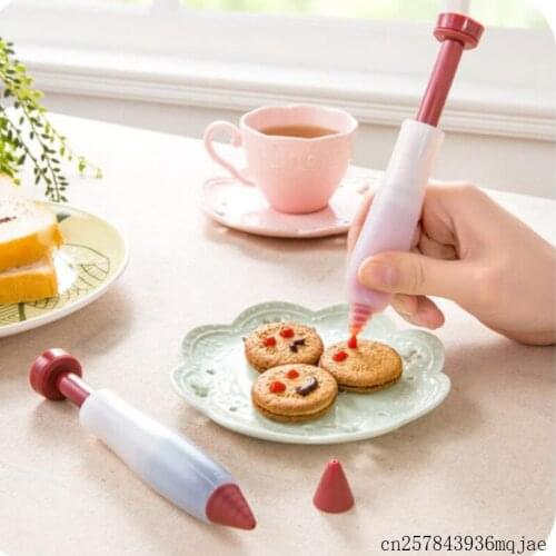 100pcs Silicone Food Writing Pen Cake Pastry Pens Cake Cookie Cream Icing Piping Pastry Nozzles Chocolate Decorating Tools