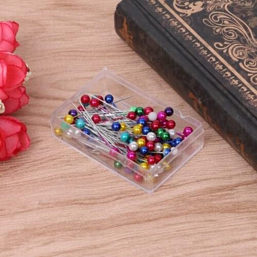 100 Pcs Pack Mix Color Round Head DIY Craft Location Pins Push Map Tacks Pins
