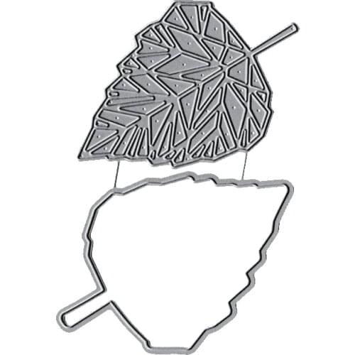 2pcs/set Birch Leaf Metal Cutting Dies Stencils For DIY Scrapbooking Embossing Photo Album Decoration Paper Cards Crafts Die Cut