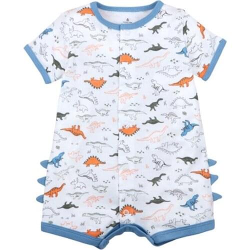 2020 Cartoon Baby Onesies Summer Cotton Romper Boy Girls 0-24 Months Kids Clothes 100% Cotton Short-sleeved Jumpsuit Outfits