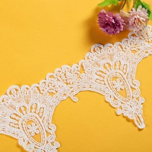 5Yard/lot Width 17cm cotton embroidered mesh lace Garment lace trims trimmings DIY Sewing accessories
