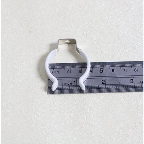 500pcs /lot T12 Clip U Clip Wedge Tube Lamp Base Holder Metal with White Surface Cover for LED Fluorescent Light