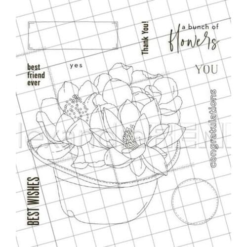 Flower stamp Clear Stamp for Scrapbooking Transparent Silicone Rubber DIY Photo Album Decor 0793