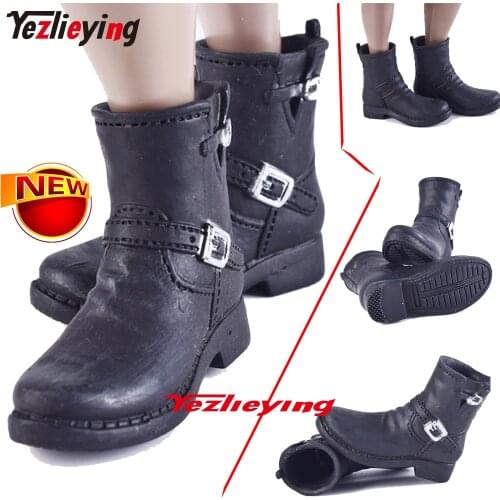 Toys & Hobbies Action & Toy Figures Action Black Military Combat War Correspondent Boots Black Shoes 1/6 Scale F 12" Body Figure