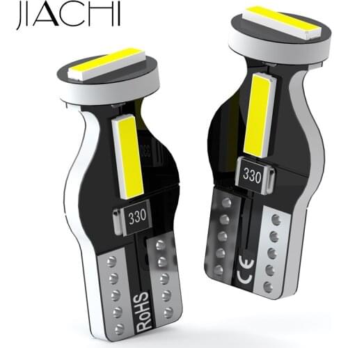 JIACHI 100PCS/Lot W5W T10 LED Bulbs Trunk Lamps 7020 SMD 3LEDs 194 501 License Plate Lights Car Interior Dome Lights DC12V White