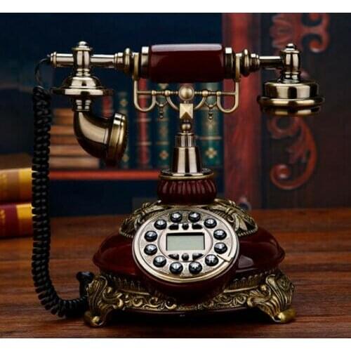 Normal work Rotary Phone Antique Vintage Old Fashioned Telephone American Style Retro