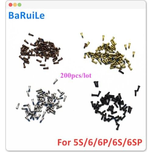 BaRuiLe 200pcs Bottom Screw for iPhone 6S 6 Plus 7 8 X Dock Connector Torx 5 Point Star Pentacle Screws Accessories Pentalobe