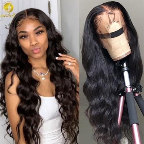 Mishell Body Wave 13x4 Lace Front Human Hair Wigs Brazilian Virgin Remy Hair For Black Women 360 frontal Full HD Transparent wig